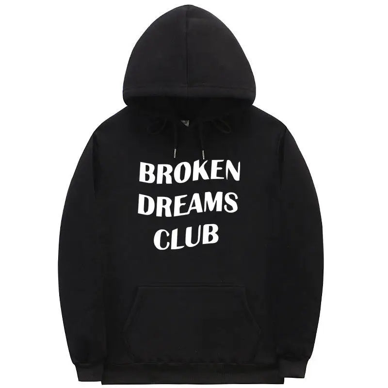 Broken Dreams Club Hoodie Soft Cotton Pullover Black / S