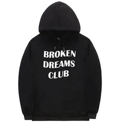 Broken Dreams Club Hoodie Soft Cotton Pullover Black / S