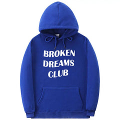 Broken Dreams Club Hoodie Soft Cotton Pullover Blue / S