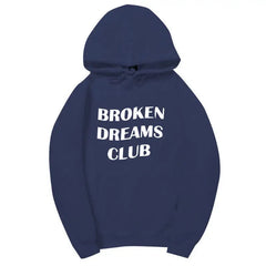 Broken Dreams Club Hoodie Soft Cotton Pullover Navy Blue / S