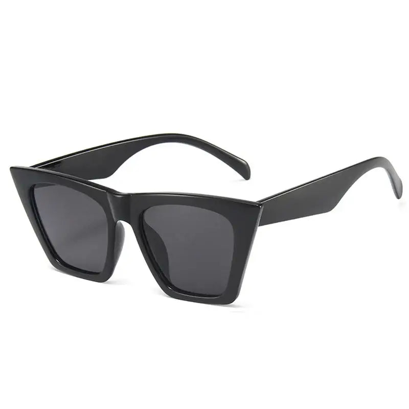 Brown Shades Cat Eye Sunglasses - Black