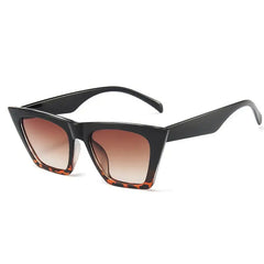 Brown Shades Cat Eye Sunglasses - Black Leopard