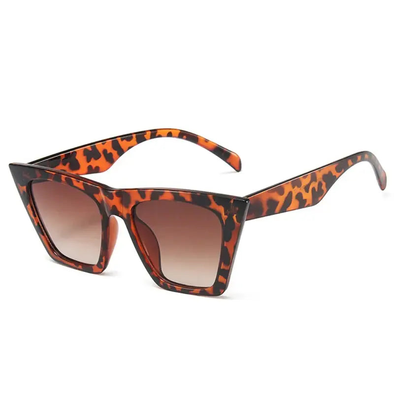 Brown Shades Cat Eye Sunglasses - Leopard