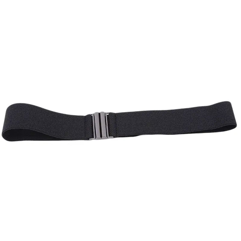 Buckle Black Strap Elastic Band Wide Belt