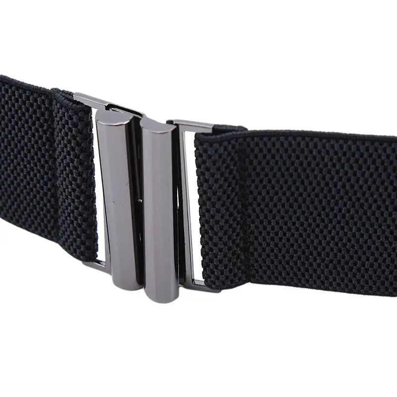 Buckle Black Strap Elastic Band Wide Belt