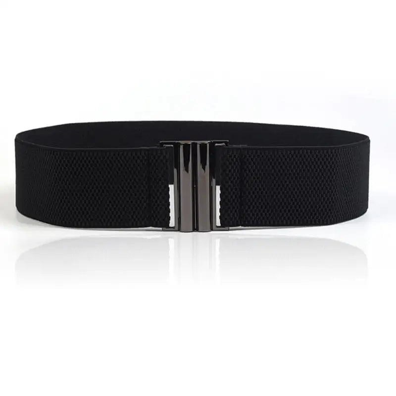 Buckle Black Strap Elastic Band Wide Belt