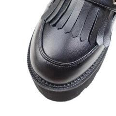 Buckle Grunge PU Vegan Leather Boots