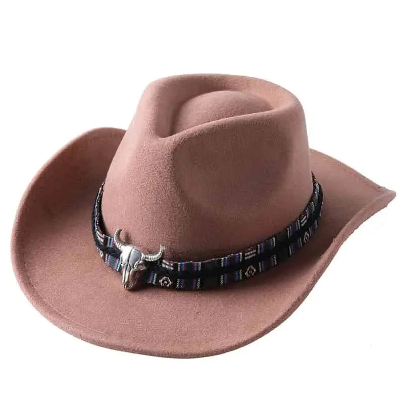 Bull Cowboy Western Rolled Edge Hat Khaki