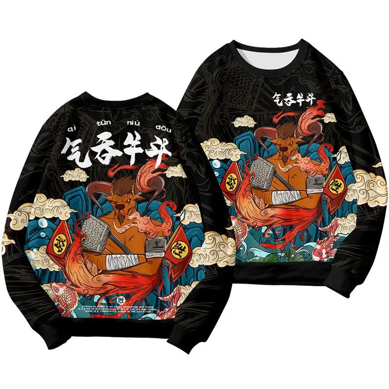 Bullfighting Round Neck Sweatshirt