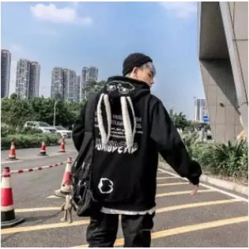Bunny Ears Oversized Hoodie for Casual and Everyday Wear