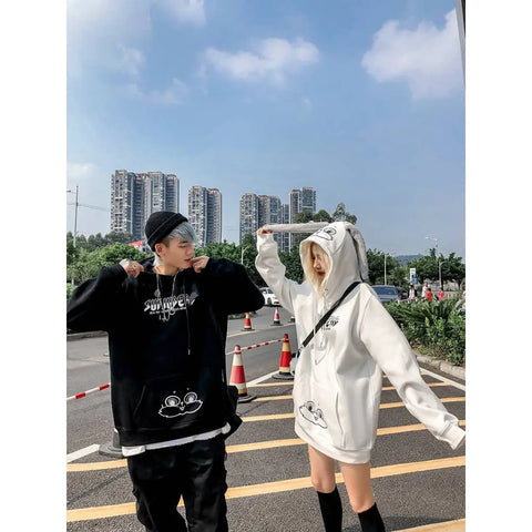 Bunny Ears Oversized Hoodie for Casual and Everyday Wear