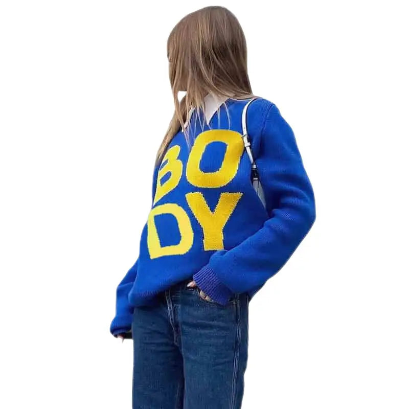 Busy Loose Knit Oversized Sweater for Women