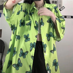 Butterflies Loose Oversize Shirt