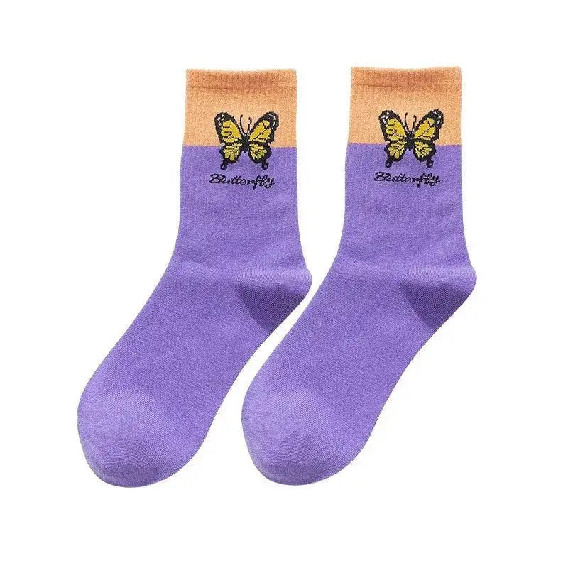 Butterfly Colorful Socks for Everyday Wear