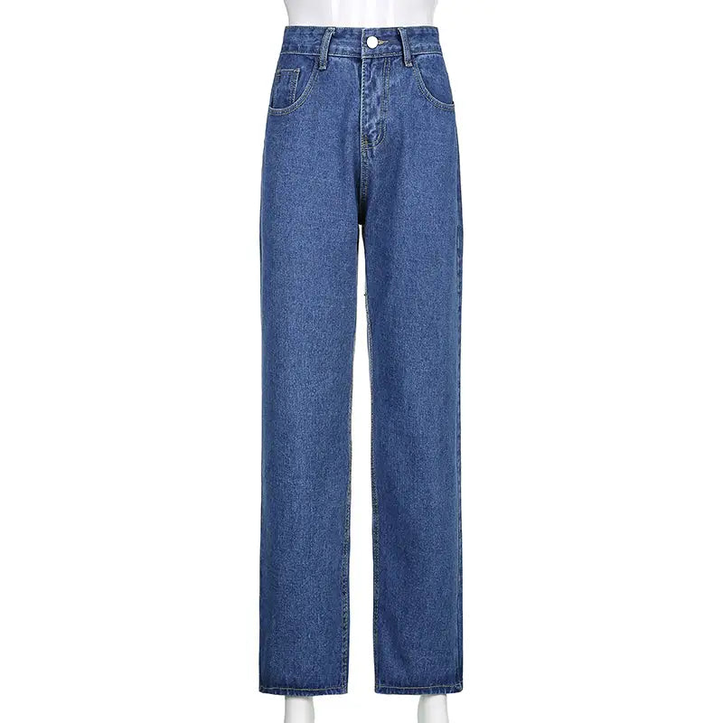 Butterfly High Waisted Denim Jeans - Pants