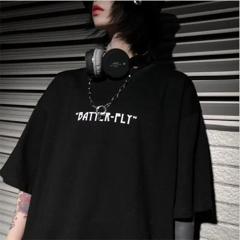 Butterfly Hip Hop Oversized T Shirt for Streetwear