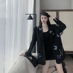 Butterfly Oversize Chain Blazer