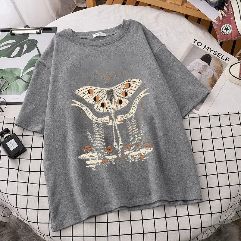Butterfly T-Shirt Normal Forward to Better Design Gray / XXS