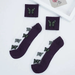 Butterfly Transparent Ankle Socks