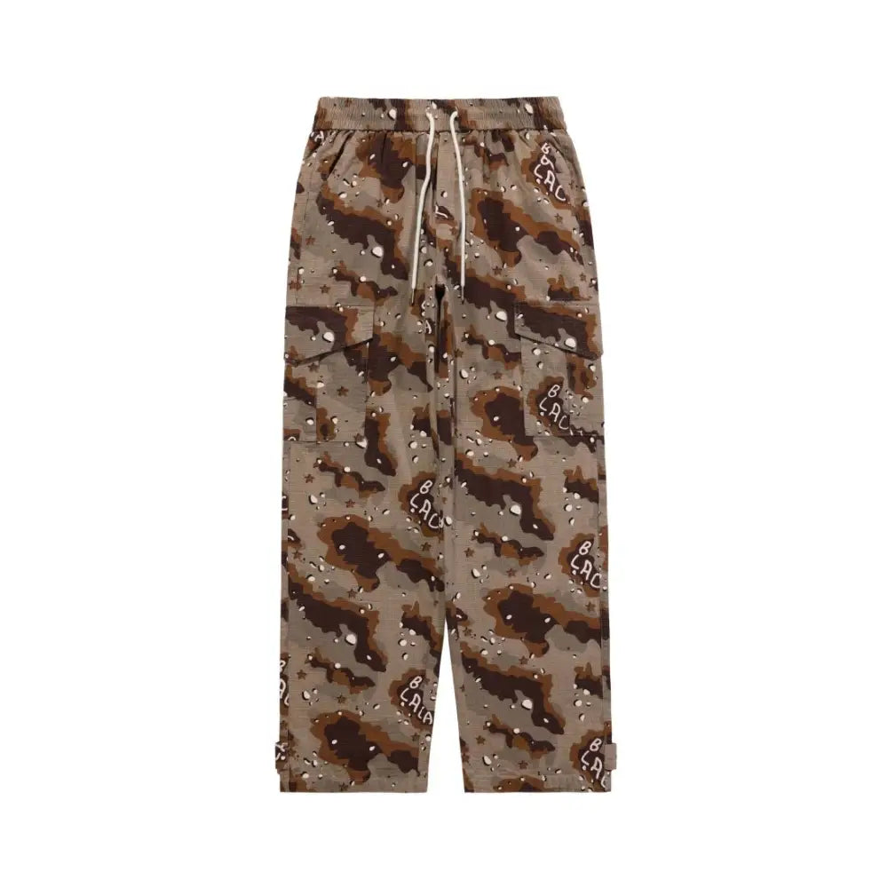 Camouflage Loose Pants - Khaki / S