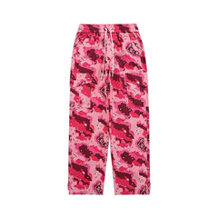 Camouflage Loose Pants - Pink / S