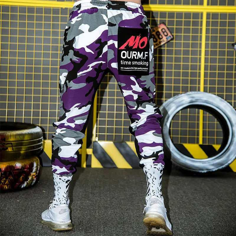 Camouflage Patch Loose Pants