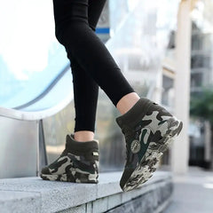 Camouflage Platform Sneakers Shoes with Breathable Mesh