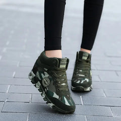 Camouflage Platform Sneakers Shoes with Breathable Mesh