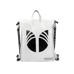 Can Fly PU Leather Drawstring And Hand Bag - White / One