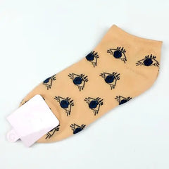 Candy Color Fruits Cotton Sock - Salmon / one size - Socks