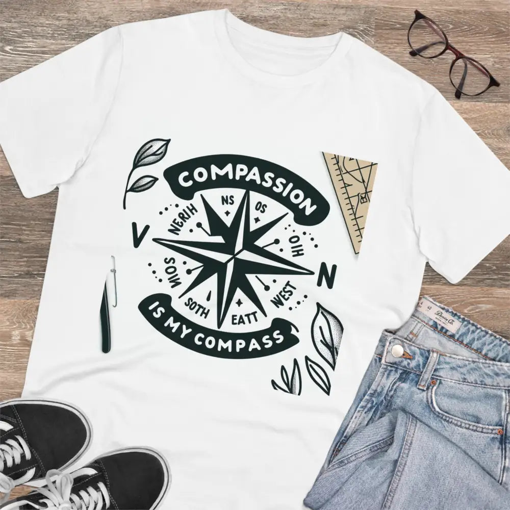 Canvas Area Travel Bag Compass Pointing Vegan Design