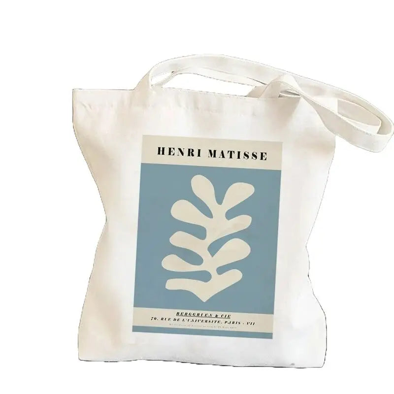 Canvas Matisse Shopping Large Tote Bag Geometric Pattern