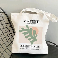 Canvas Matisse Shopping Large Tote Bag Geometric Pattern