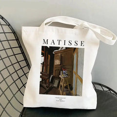 Canvas Matisse Shopping Large Tote Bag Geometric Pattern