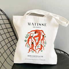 Canvas Matisse Shopping Large Tote Bag Geometric Pattern