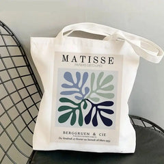 Canvas Matisse Shopping Large Tote Bag Geometric Pattern
