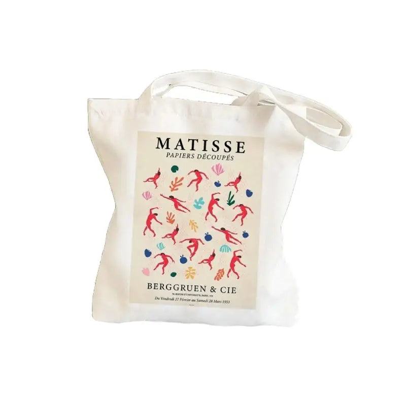 Canvas Matisse Shopping Large Tote Bag Geometric Pattern