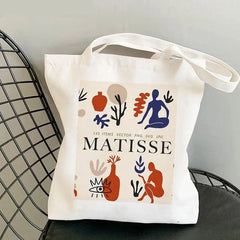 Canvas Matisse Shopping Large Tote Bag Geometric Pattern