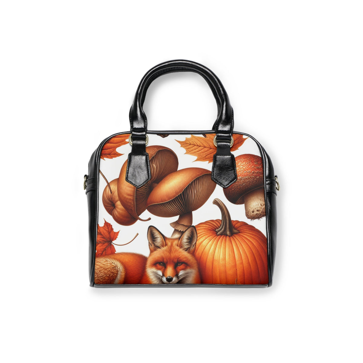 Canvas Shoulder Handbag with Fall Vibes Design 9.45’’ x