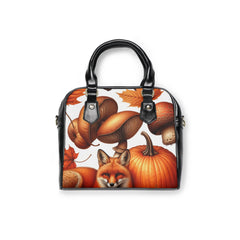Canvas Shoulder Handbag with Fall Vibes Design 9.45’’ x