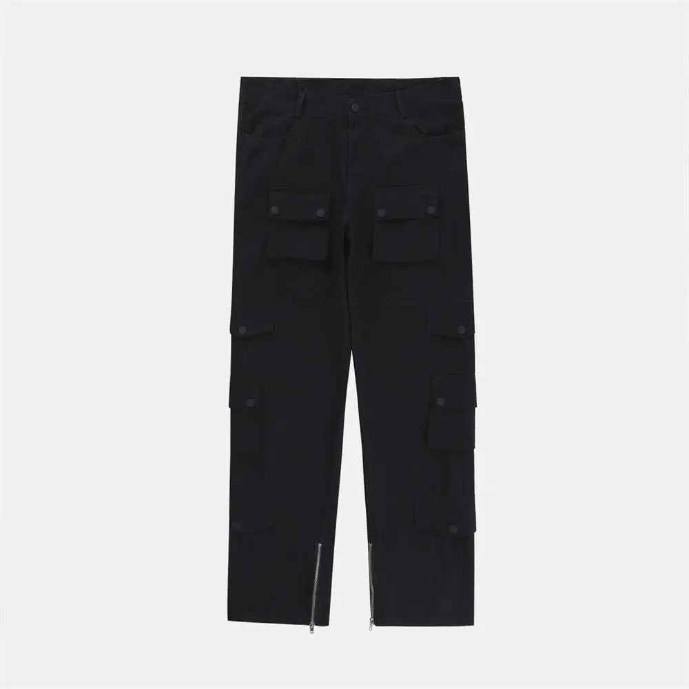 Cargo Pants Multi Pockets - Black / S