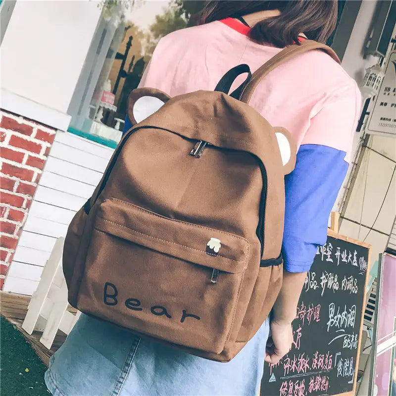 Cartoon Bear Ears Animal Backpack