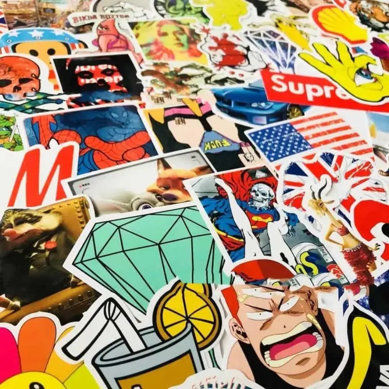 Cartoon Creative Stickers Luggage - Color 100 Pcs
