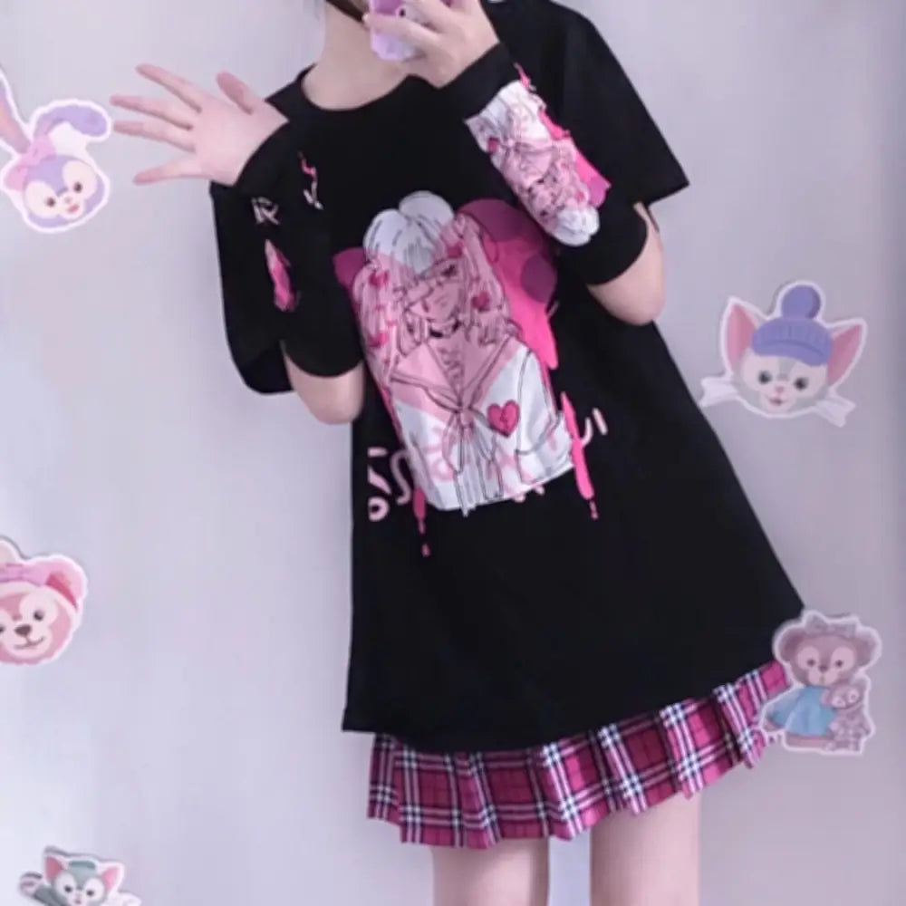 Cartoon Gothic Harajuku Pastel T-Shirt