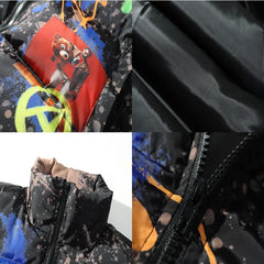 Cartoon Graffiti Windbreaker Harajuku Coat