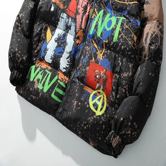 Cartoon Graffiti Windbreaker Harajuku Coat
