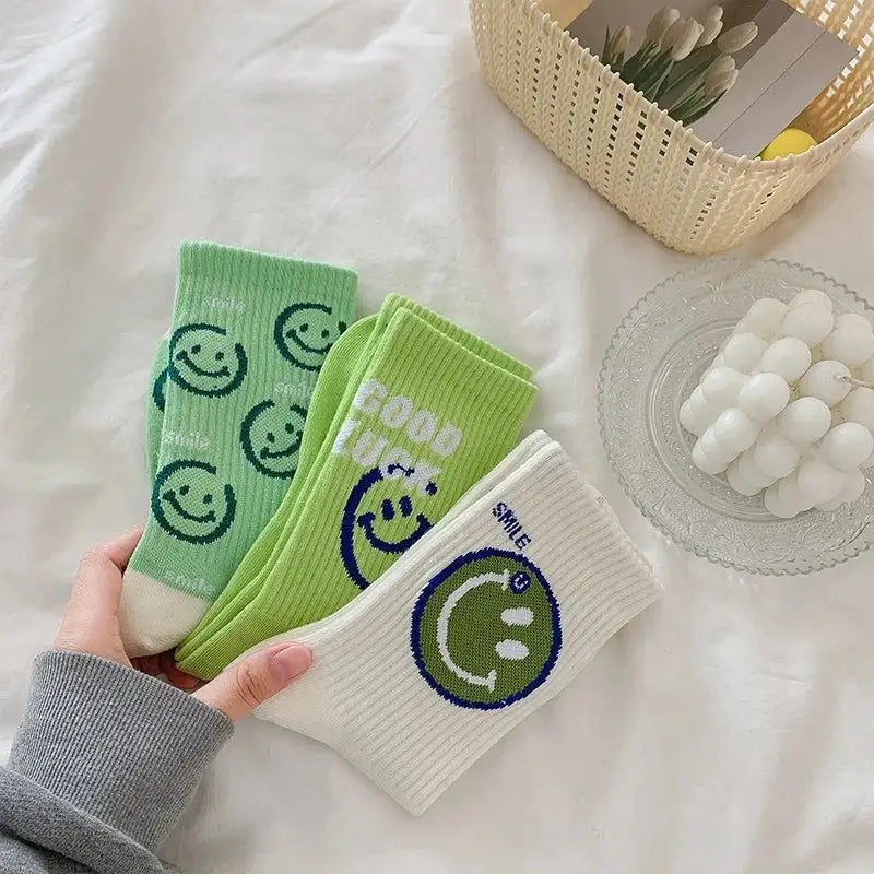 Cartoon Kawaii Socks 3 Pairs Set for Everyday Wear