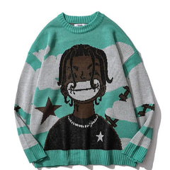 Cartoon knitted sweater