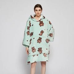 Cartoon Loose Hooded Nightdress