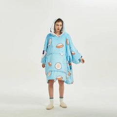 Cartoon Loose Hooded Nightdress